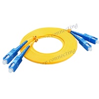 Kabel Patch Fiber Optik Dupleks Indoor dengan SC/FC/LC/ST/MTRJ/MU/DIN UPC APC untuk Komunikasi