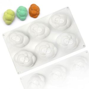 Moule en silicone écologique à 6 cavités en forme de nuage pour savon fait main, bougies, poudings et gâteaux, personnalisable avec logo, outils DIY pour la maison, OEM/ODM - Product Image 1