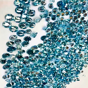 Diamant synthétique de laboratoire bleu fantaisie taille brillant simple, 2,90-3,00 mm, clarté VVS, pierre libre pour la décoration de montres - Product Image 1