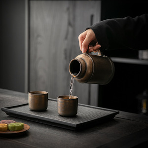 Théière isotherme rétro Shangyan avec couvercle, ensemble de thé Kung Fu, une théière et deux tasses pour le thé de l'après-midi, idéal comme cadeau - Product Image 2