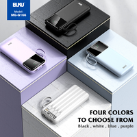 Batterie externe portable Buku 30000 mAh avec 4 câbles intégrés, charge rapide PD22.5W, idéale pour l'extérieur - Prix de gros