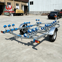 Remorque de bateau populaire légère en aluminium galvanisé avec support de treuil pour jet ski et petits bateaux de plaisance