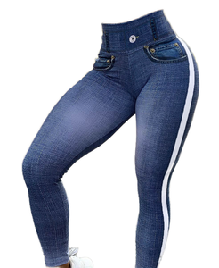 Autumn Fashionable Sporty Pencil Pants <strong>Basic</strong> Mid-waist Skinny <strong>Trousers</strong> With Printed Yoga Style Sweet Long Pants - Product Image 1