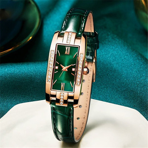 Luxury casual diamond <b>watch</b>, retro student style small green <b>watch</b>, niche women's <b>watch</b>, simple and fashionable design - Product Image 6