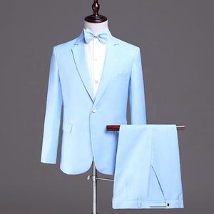 Jas Pria Slim Fit 2 Potong Polos 2 Kancing Jas Bisnis Blazer Pernikahan Prom Tuxedo untuk Pria Jas Celana - Product Image 6