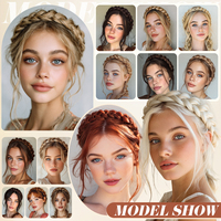 SARLA Bande élastique tressée faite à la main hautement réglable en fibre synthétique résistante à la chaleur pour tresses de cheveux, 18 couleurs