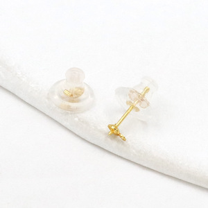 Pendientes de Silicona Transparentes con Baño de Oro de 18K, Pendientes de Mariposa Suaves, Pendientes DIY, Accesorios para Pendientes Semiterminados, A48 - Product Image 2