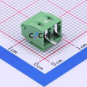 WJ124-3.81-2P Screw Terminal Block Through hole Component (THT),P=3.81mm Connector 1x2P 3.81mm Green Through Hole - Product Image 2