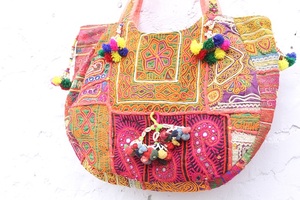 Classy Style Banjara Bag Vintage Hobo Sling Ethnic Hand Embroidered Two <b>Straps</b> Waterproof Large Capacity <b>Shoulder</b> Bag Purse - Product Image 2