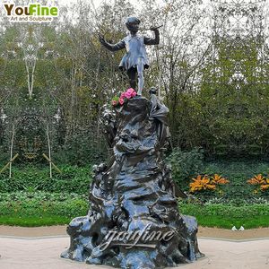 Statua da giardino in bronzo <span class=keywords><strong>Peter</strong></span> <span class=keywords><strong>Pan</strong></span> in ottone famoso a grandezza naturale all'aperto - Product Image 2