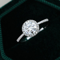 Bague en moissanite certifiée GRA de haute qualité VVS1, argent sterling 925, 1 carat, 2 carats, 3 carats, bague de mariage en moissanite