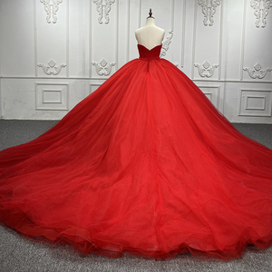 7523 Nouveautés Robes de soirée longues élégantes en dentelle rouge à épaules dénudées pour femmes - Product Image 5