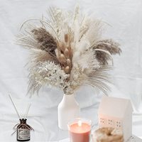 Buket Bunga Kering Rumput Pampas Palm Kustom - Ukuran Mini Kecil untuk Dekorasi Rumah Halloween dan Hari Ayah