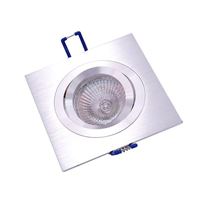 Module LED encastré rond carré argenté, mini spot, cadre pour ampoule GU5.3, support pour ampoule MR16 GU10, boîtier pour downlight LED