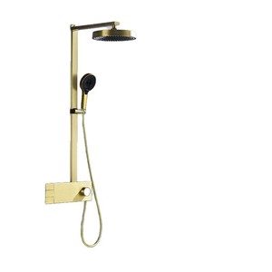 Jazzda Ultra Thin All Copper Shower Set With Piano Key Design Wall Mounted Concealed Dual Control Hot Cold - Product Image 5