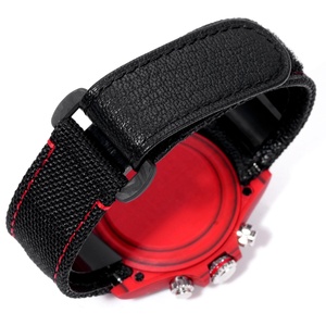 <span class=keywords><strong>Montre</strong></span> pour homme haut de gamme personnalisée en fibre de carbone rouge, squelette, multi-cadrans, mouvement automatique 4130, bracelet en nylon noir - Product Image 6