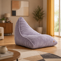Fauteuil de lecture confortable en tissu moelleux compressé avec poignée pour adultes et enfants, idéal pour chambre et balcon