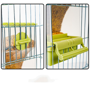 Dispenser Automatico di Semi per Uccelli da Gabbia, Contenitore Anti-Rovesciamento per Pappagalli, Parrocchetti, Calopsittici e Agaporni - Product Image 4