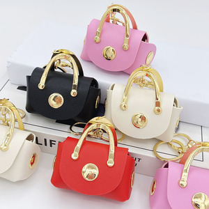 Mini Handbag Keychain PU Leather Fashion Purse <strong>Keyring</strong> Cute Bag <strong>Charm</strong> for Women Girls Daily Decoration &amp; Small Item Storage - Product Image 2