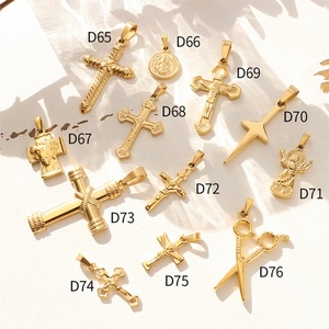 Venta al por Mayor de Dijes de Acero Inoxidable con Baño de Oro, Diseño Variado, Estilo Vintage, para la Fabricación de Joyería - Product Image 6