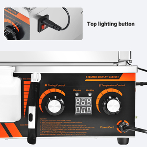 Vetrina Riscaldata Elettrica Commerciale per Alimenti, Espositore a 5 Ripiani per Ravioli e Panini con Controllo Digitale LED - Product Image 3