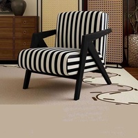 Fauteuil de Salon Individuel Moderne et de Luxe, Fauteuil d'Appoint Minimaliste en Bois Inclinable pour la Maison, Idéal pour la Salle à Manger, la Chambre et le Salon