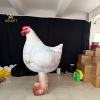 Costume de poulet gonflable personnalisé pour activités interactives, événement promotionnel en magasin, tenue de volaille gonflable