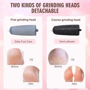 Outil de pédicure professionnel, lime électrique pour les callosités, lime à pieds sèche/humide rechargeable en plastique pour éliminer les peaux mortes, outil de soin des pieds - Product Image 3