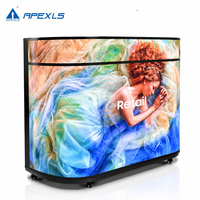 Cabina de DJ Portátil con Forma Irregular Personalizada, con Pantalla LED de Video Wall, para Centros Comerciales, Tiendas Minoristas y Escenarios de Bares