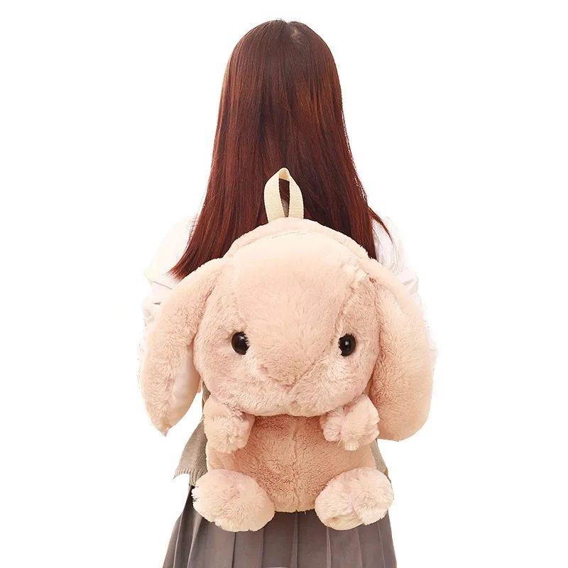 LOLITA Plush Rabbit Long Ear Bunny Bag Plushie Doll Plush Toys Children Backpack for Girls Kids