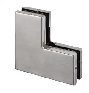 Petit raccordement d'angle de haute qualité en alliage d'aluminium, raccord pour verre, sans cadre, K-2007, 2 pièces