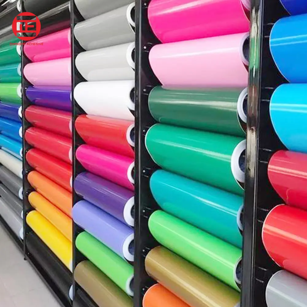 Adesivo de vinil brilhante para arte, rolo de adesivo de cor de alta qualidade para corte de vinil