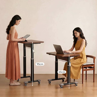 Bureau d'ordinateur mobile pour chambre, bureau de chevet réglable, bureau simple pour la maison, bureau long, établi, bureau d'étudiant