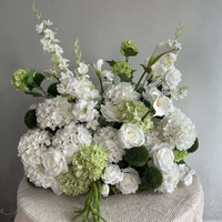Rangkaian Bunga Sutra F121, Dekorasi Tengah Meja, Hydrangea, Calla Lily, Bola Bunga, Hiasan Lorong untuk Pesta, Hotel, Pernikahan