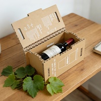 Scatola Regalo per Vino Personalizzata in Cartone a Nido d'Ape, Imballaggio Riciclabile con Logo Stampato, Vendita Diretta dalla Fabbrica del Guangdong LH503