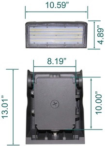 Minglelight có thể điều chỉnh <span class=keywords><strong>LED</strong></span> Tường gói ánh sáng đầy đủ Cutoff 10W-120W DLC ETL chứng nhận IP65 Nhôm Cơ sở đầy đủ Cutoff Tường Đèn - Product Image 4