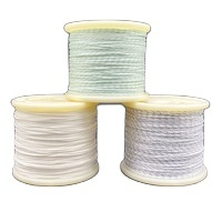 Fil tressé en UHMWPE pour fil de suture non résorbable en blanc avec des rayures bleues