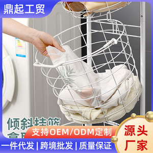 Double Layer <b>Laundry</b> <b>Basket</b> With Wheels <b>White</b> Rectangle Clothing Organizer For Bathroom And Home Storage - Product Image 5