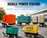 Générateur diesel 40 kW 50 kVA, générateur triphasé 60 kW de type remorque, générateur diesel silencieux portable, générateur d'électricité portable
