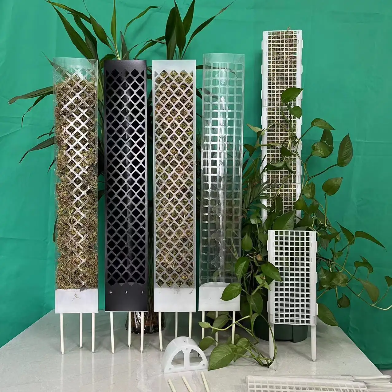 園芸用品ホーム屋内植物サポートステークス登山成長スティック植物用プラスチックモスポール