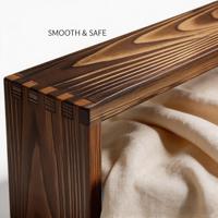 Présentoirs à 4 niveaux en bois rustique empilables pour la maison, la cuisine, les événements, les cupcakes et les épices (lot de 2)