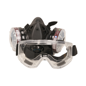 डबल फिल्टर आधा फेस रेस्पिरेटर मास्क कार्बनिक वाष्प और धूल सुरक्षा सुरक्षात्मक पुनः प्रयोज्य गैस मास्क मॉडल 9578 रबर धोने योग्य - Product Image 6