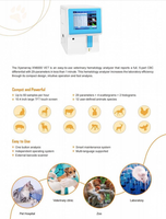 Analyseur d'hématologie 5 parties, analyseur de cellules sanguines CBC pour usage vétérinaire