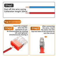 Conector de Cableado Rápido Compacto Serie EU-203 HYSF SUBSEA, Bloque de Conexión de 1 Entrada y Múltiples Salidas, Terminal de Desconexión Rápida con Abrazadera de Resorte, Cobre