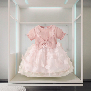 Nuevo Vestido de Verano para Bebé Niña, Cuello Redondo, Estilo Dulce Princesa, de 6 a 12 Meses y de 0 a 2 Años, Hasta la Rodilla - Product Image 3