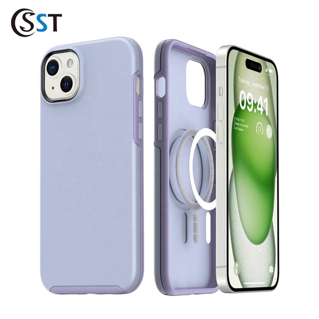 For iPhone 14 6.1/13 6.1 Phone Pouch Magnetic Sym Cell Phone Cases Anti-Shock Case Resistant Strong Phone Case