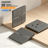 Interrupteurs et prises électriques standard britanniques KSQ, interrupteurs muraux à écran tactile 10A, acrylique durable jusqu'à 240 volts, norme européenne