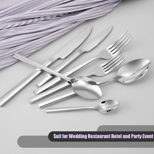 Juego de Cubiertos de Plata Forjada Moderna de Alta Calidad, Vajilla para Bodas - Product Image 4