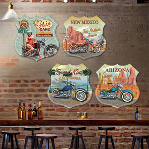 Tanda logam berbentuk spesial cetak UV personal Poster dinding garasi antik tanda plak pelat logam mobil sepeda motor klasik Retro - Product Image 2