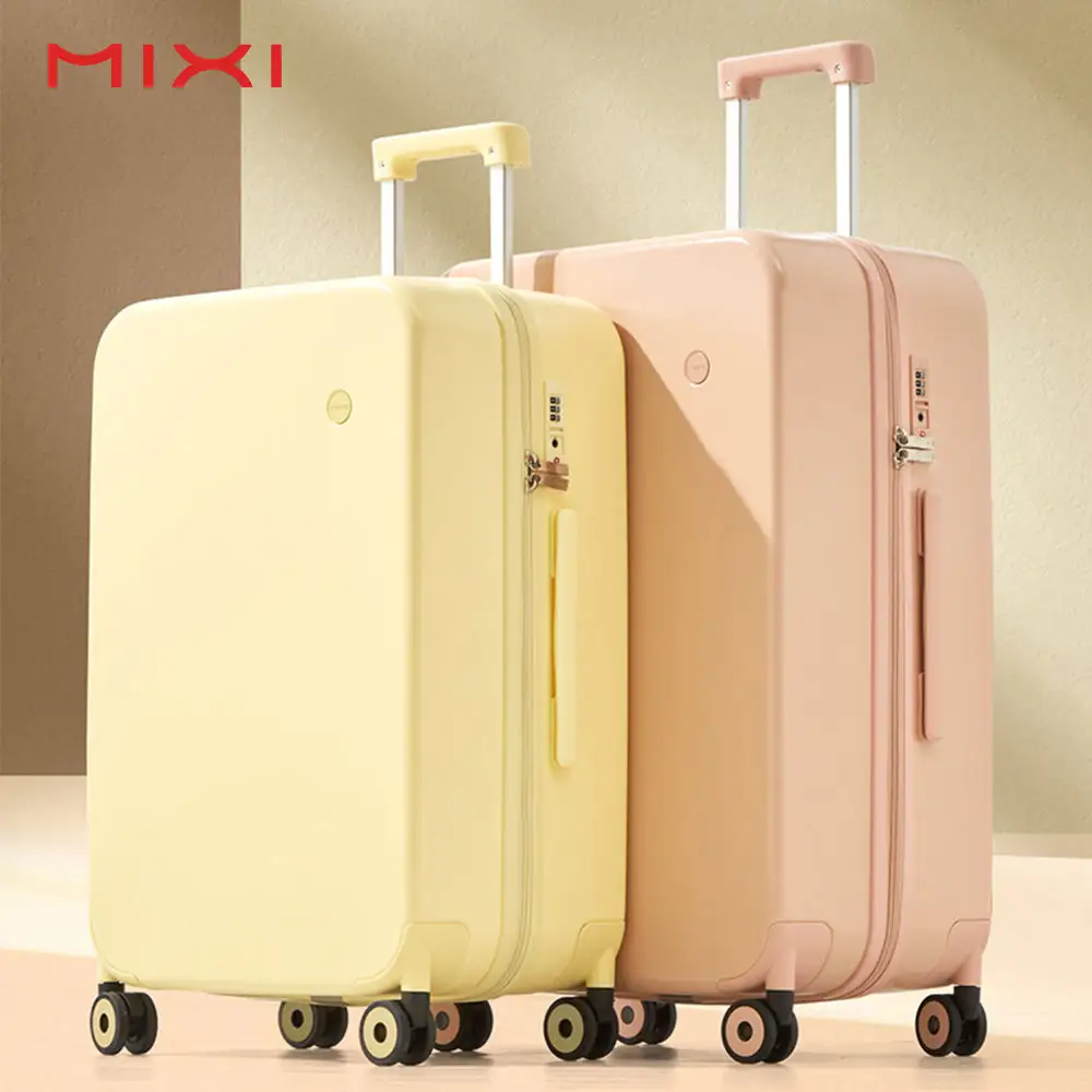 Luxury High Appearance Level Travel Trolley Luggage Wide Pull Rod Custom Suitcase Large Capacity School Travel Case Suitcase Set